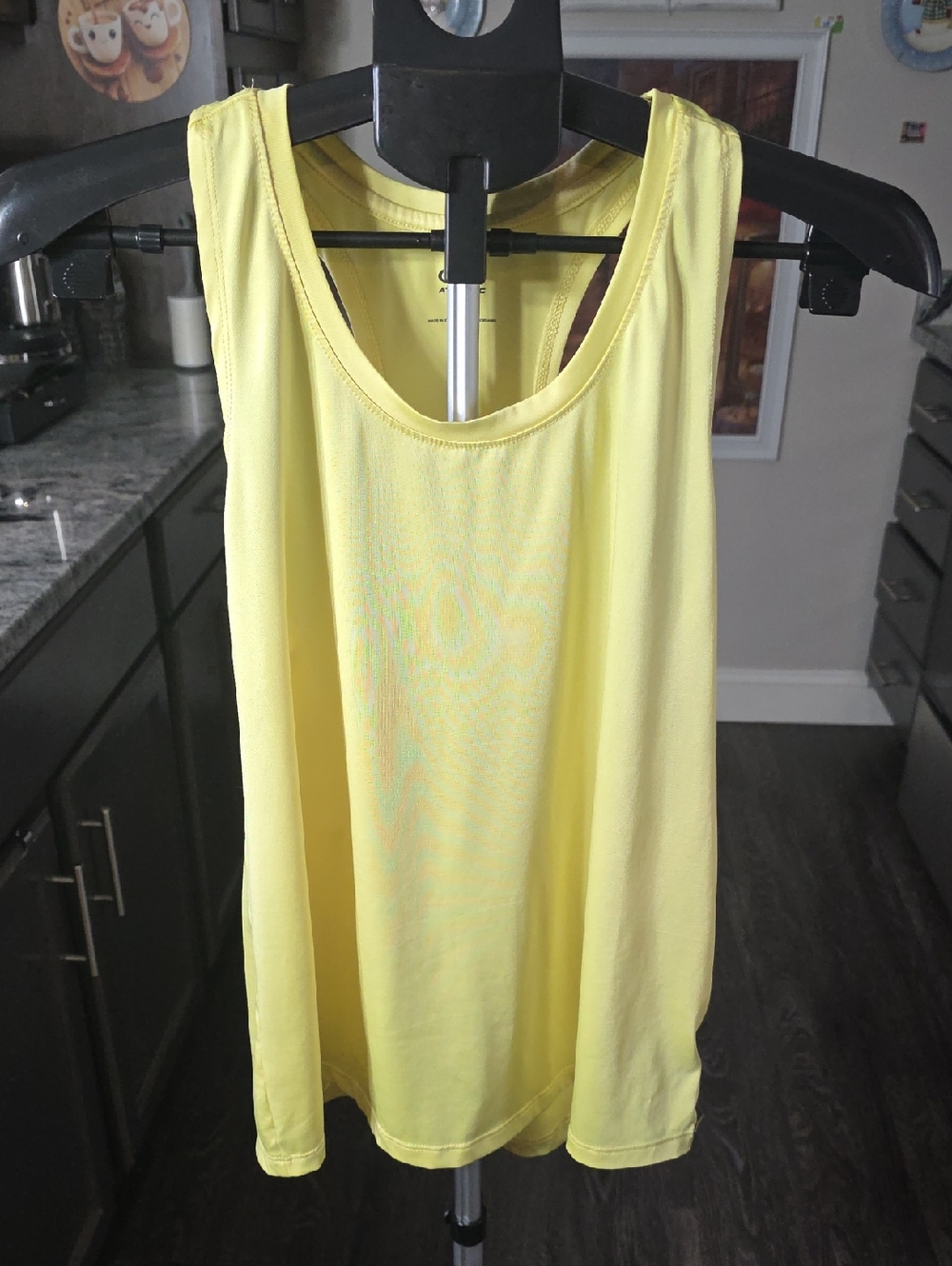 Athletic Works Lemon Yellow Scoop Neck Performance Tank